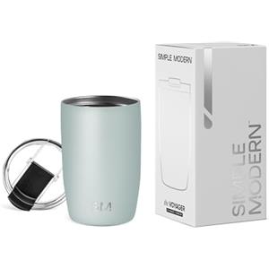 Simple Modern Tazza Termica Caffe con Coperchio a Ribalta | Tazza Viaggio Caffè Freddo Termica in Acciaio Inossidabile Isolata | Regali per Donne & Uomini | Voyager | 350ml | Sea Glass Sage