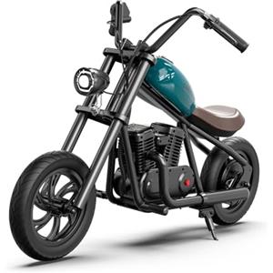 HYPER GOGO Challenger 12 Motocicletta elettrica per bambini, Moto Elettrica con Motore 160W, Modalità di Velocità 8/12/16 KMH, Pneumatici pieni da 12, Fino a 60 minuti di corsa continua per bambini