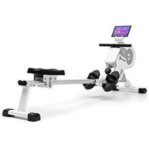 Capital Sports Vogatore Magnetico, Vogatore Professionale per Casa Compatto con 8 Livelli di Resistenza, Vogatore per Home Gym e Cardio con Monitor LCD, Vogatore da Camera con Rotelle per la Casa
