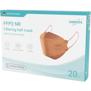 EUROPAPA® 20x FFP2 Maschere arancioni a forma di pesce Maschera respiratoria antipolvere a 4 strati Maschere igieniche confezionate singolarmente Certificato EN149 Maschera facciale EU2016/425