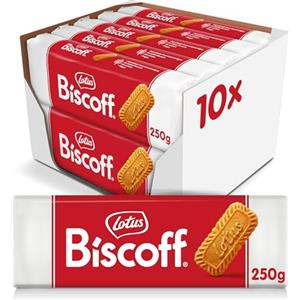 Biscoff Lotus Biscoff - Biscotti Caramellati - Vegani - Senza Coloranti e Senza Aromi Aggiunti - Gusto Unico e Croccante - 10 Confezioni da 250 gr - 2.5 kg