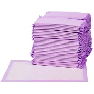 Amazon Basics Tappetini igienici per la lettiera del gatto, profumo al limone, 40 unità, confezione da 1, Viola/Bianco