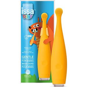 FOREO ISSA baby, spazzolino elettrico sonico in silicone ultraigienico, spazzolino per bambini 0-4 anni, testina in silicone, primo spazzolino, 480 giorni/ricarica USB, garanzia di 2 anni