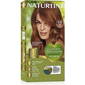 Naturtint Colorazione senza ammoniaca, Copertura dei capelli grigi al 100%, Ingredienti vegetali, Colore naturale e di lunga durata, 6.45 Biondo ambrato scuro, 170ml