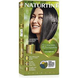 Naturtint Colorazione senza ammoniaca, Copertura dei capelli grigi al 100%, Ingredienti vegetali, Colore naturale e di lunga durata, 1N Nero d'ebano, 170ml