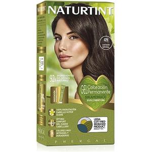 Naturtint Colorazione senza ammoniaca, Copertura dei capelli grigi al 100%, Ingredienti vegetali, Colore naturale e di lunga durata, 4N Castagno naturale, 170ml
