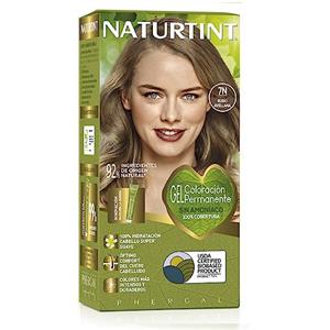 Naturtint Colorazione senza ammoniaca, Copertura dei capelli grigi al 100%, Ingredienti vegetali, Colore naturale e di lunga durata, 7N Biondo nocciola, 170ml