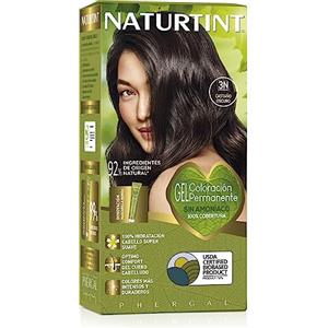 Naturtint Colorazione senza ammoniaca, Copertura dei capelli grigi al 100%, Ingredienti vegetali, Colore naturale e di lunga durata |3N Marrone Scuro, 170ml