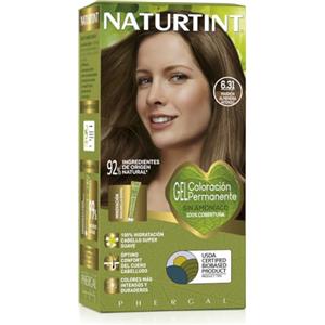 Naturtint Colorazione senza ammoniaca, Copertura dei capelli grigi al 100%, Ingredienti vegetali, Colore naturale e di lunga durata, 6.31 Marrone mandorla intenso, 170ml