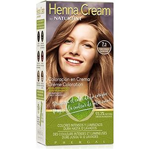 Naturtint | Henna Cream | Colorazione Semipermanente in Crema Senza Ammoniaca | +90% Ingredienti Naturali | Fino a 12 Lavaggi | 7.3 Biondo Dorato | 110ml