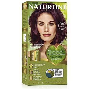 Naturtint Colorazione senza ammoniaca, Copertura dei capelli grigi al 100%, Ingredienti vegetali, Colore naturale e di lunga durata, 4M Castagno Auburn, 170ml