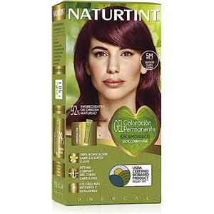 Naturtint Colorazione senza ammoniaca, Copertura dei capelli grigi al 100%, Ingredienti vegetali, Colore naturale e di lunga durata, 5M Mogano marrone chiaro, 170ml