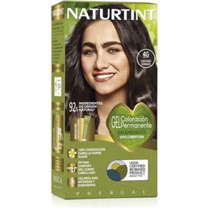 Naturtint Colorazione senza ammoniaca, Copertura dei capelli grigi al 100%, Ingredienti vegetali, Colore naturale e di lunga durata, 4G Marrone dorato, 170ml