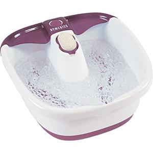 HoMedics Bubble Mate Foot Spa Idromassaggiatore Plantare, Pediluvio Massaggiatore Piedi Elettrico, con Pietra Pomice Esfoliante, Mantenimento Temperatura Acqua, Bianco