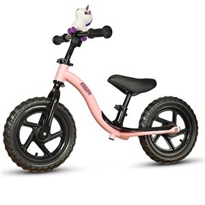KRIDDO Bicicletta Senza Pedali per Bambini di 2 Anni, Età 24 Mesi a 5 Anni, Bicicletta Interattiva per Apprendimento Precoce con Stabilità, Regalo per Bambini e Bambine di 2-5 Anni, Rosa
