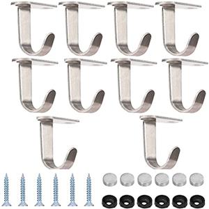 Jingying Appendiabiti Singol, 10 pezzi Ganci per Cappotto, Ganci Da in Acciaio Inox, Gancio a Muro, Utilizzato Per Ganci Appesi a Parete e Soffitto, Sciarpe, Borse, Portafogli, Zaini, Asciugamani