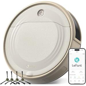 LEFANT M310 Robot Aspirapolvere,4500 Pa Potente Aspirazione,180 minuti,Evita Precisamente gli Ostacoli,Wi-Fi/App,Aspirapolvere Robot Per Peli di Animali Domestici e Pavimenti Duri,Champagne