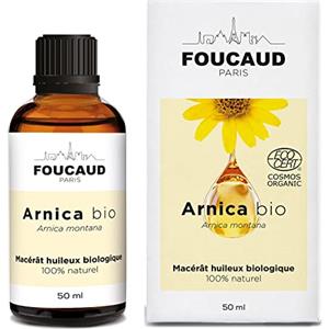 FOUCAUD | Macerato di Arnica | BIOLOGICO | 100% Naturale | Lenitivo | Rilassante Prima e Dopo l'Esercizio Fisico | Riduce le Piaghe | Rigenerante | 50 ml | Marca Francese dal 1946