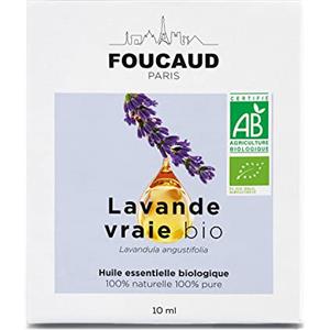 FOUCAUD | Olio Essenziale di Lavanda Vera | Lavandula Angustifolia | BIOLOGICO | 100% Naturale 100% Puro | Roll on Incluso | Lenitivo | Rigenerante | Calmante | 10 ml | Marca Francese Nata nel 1946