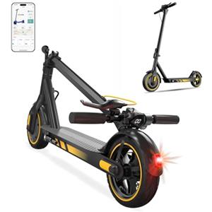 HiQiS Monopattino Elettrico Adulto, Scooter Elettrico Pieghevole 350W/500W, Batteria 36V 10.5Ah/15Ah, Autonomia di 30-45KM, Velocità Massima 25 km/h, Doppia Frenata, Controllo App