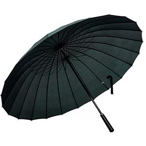 Lancoon Ombrello Anti-Uv Per Sole/Ombrello Antipioggia Con Manico Lungo A 24 Coste KS07Green