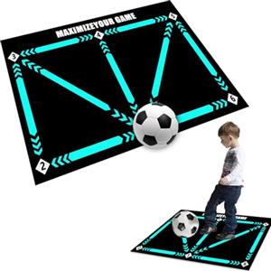 Grillix Tappetino Allenamento Calcio, 60x90 cm, Antiscivolo Ammortizzante, Ideale per Migliorare il Controllo del Pallone e le Prestazioni Generali