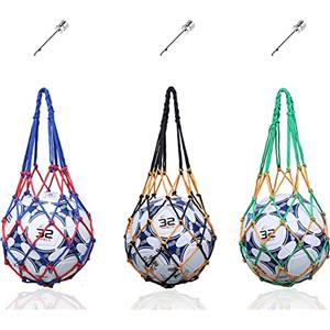 laeeyin 3 pezzi sacchi a rete per palloni, rete portatile 1 pallina borsa a rete da basket borsa a rete spessore elevato Per il trasporto di palloni da basket, palloni da pallavolo
