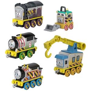 Thomas & Friends Il Trenino Thomas - Squadra del Cantiere, set con 5 veicoli locomotiva a tema costruzione ispirati ai personaggi della serie animata, giocattolo per bambini, 3+ anni, JBW26