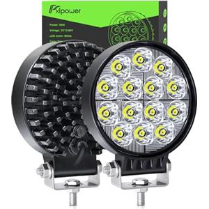 Fxlpower 28W Faro da Lavoro Led 12V/24V, Impermeabile IP67 Fari di Profondità per Trattore, SUV, ATV, Camion