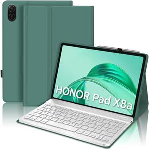 Occtingkind, Tastiera per Honor Pad X8a, Honor Pad X8a cover con tastiera, Custodia con Magnetica Staccabile Bluetooth Tastiera per Honor Pad X8a 2024 11 pollici, Italiano Layout, UCB C, Verde scuro