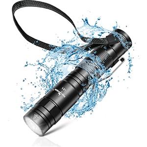 PEETPEN L21 Lampada Torcia LED Ricaricabile USB 500 metri Lunga Porta Impermeabile 5 Modalità Potente piccola Torcia per la casa, Campeggio, Escursionismo, Emergenza (L21)