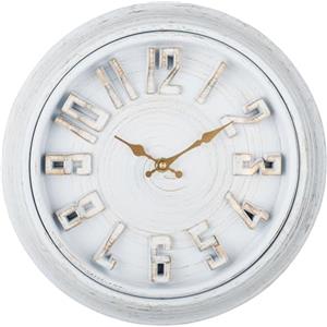 DIYZON Orologio da parete in stile country, 30,5 cm, con caratteri 3D, silenzioso, senza ticchettio, classico, retrò, alimentato a batteria, numeri grandi, facile da leggere, adatto per interni,
