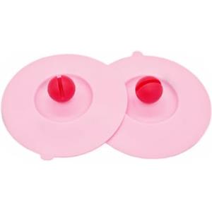 NanTun Coperchi in silicone riutilizzabili anti-polvere, coperchi per tazze da caffè, birra, bicchieri da vino, rosa, 2 pezzi
