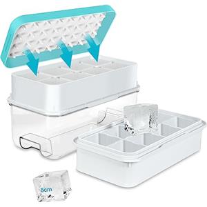 QUELIEN Contenitore per cubetti di ghiaccio con coperchio e contenitore