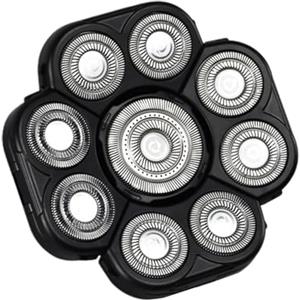 Sollee Testine di ricambio per rasoio da barba, Testine di ricambio per rasoio da uomo | Testine sostitutive per rasoio per del corpo a 9 teste Velocità estrema - Testine di ricambio per rasoio Sollee