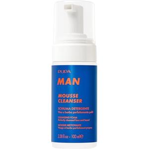 PUPA MILANO Pupa Man Mousse Cleanser 100 ml, schiuma detergente viso e barba perfettamente pulita