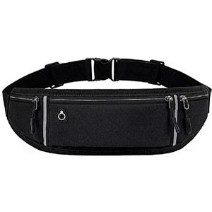 Moguxb Marsupio Sportivo Cintura da Corsa Marsupi Impermeabile Marsupio nero Marsupio fitness Marsupi da corsa Marsupio Running Uomo donna per Esercizi,Corsa,Ciclismo, Jogging