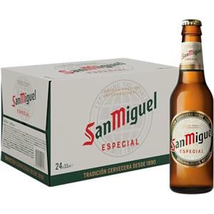 San Miguel Especial, Birra Bottiglia, Cassa, Pacco da 24x33cl