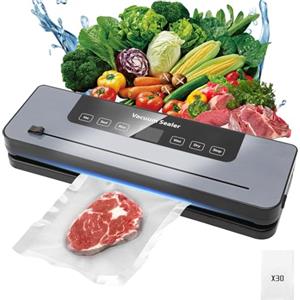 Liwankaqi Sigillatrice sottovuoto con sacchetti sottovuoto, macchina per sottovuoto tutto in 1, per asciutto, umidità, fresco, saldatrice per alimenti, sigillatrice compatta e completamente automatica