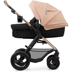 kk Kinderkraft Kinderkraft MOOV 2 Sistema modulare 3 in 1 fino 26 kg, con Ovetto I-SIZE 40-75 cm, MINK FX, Carrozzina reversibile fronte mamma e strada, Schienale regolabile, Ruote EVA, Beige