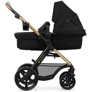 kk Kinderkraft Kinderkraft MOOV 2 Sistema modulare 3 in 1 fino 26 kg, con Ovetto I-SIZE 40-75 cm, MINK FX, Carrozzina reversibile fronte mamma e strada, Schienale regolabile, Ruote EVA, Nero