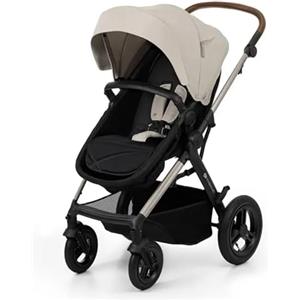 kk Kinderkraft Kinderkraft MOOV 2 Sistema modulare 4 in 1 fino 26 kg, con Ovetto I-SIZE 40-75 cm, MINK FX, Carrozzina reversibile fronte mamma e strada, Schienale regolabile, Ruote gonfiabili, Grigio