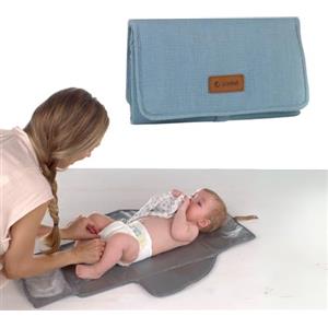 Jané - Fasciatoio portatile con tasca, pieghevole, compatto, grande superficie, antimacchia, colore Tulip (azzurro)