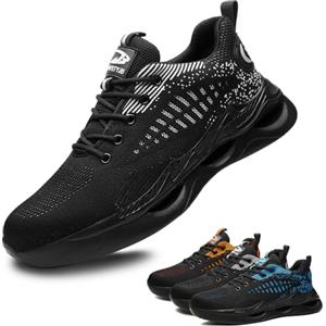 Mitudidi Scarpe Antinfortunistiche Uomo e Donna Scarpe da Lavoro Comode Leggere Antiscivolo Impermeabili con Punta in Acciaio Traspiranti 41 EU