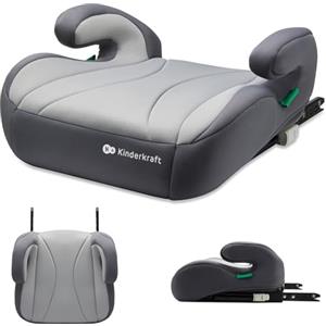 kk Kinderkraft Kinderkraft I-BOOST Rialzo per sedile auto I-Size 135-150 cm, Seggiolino auto, installato con ISOFIX, Comodi braccioli, Facile da usare, Grigio