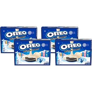 Oreo Banadas Blanco, Biscotti con copertura al Gusto di Cioccolato Bianco, Il tuo Oreo avvolto da una golosa copertura di Cioccolato, 246g (6 monoporzioni da 41g) (Confezione da 4)