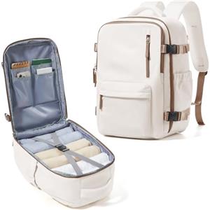 BJLFS Borse da Cabina per Ryanair 40×20×25 Bagaglio a Mano Easyjet Borsa Zaino da Viaggio, Zaino da trekking,Zaino Casual per laptop,Beige Marrone gioventù