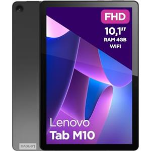 Lenovo Tab M10 Terza Generazione, Display 10.1 Full HD, WI-FI, RAM 4GB, Memoria 64GB, Tablet Android 11, Grigio (Storm Grey), Esclusiva Amazon, Alimentatore