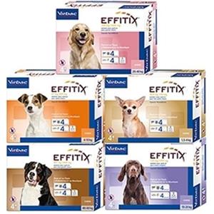 Virbac Effitix Antiparassitario per Cani di Taglia Piccola - 24 Pipette per la Protezione da Pulci, Zecche, Flebotomi e Zanzare