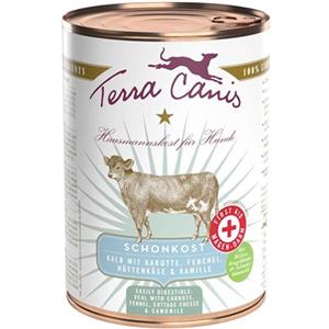 Terra Canis Gastrointestinal Vitello Umido per Cani - 400 gr con Carote, Finocchio e Formaggio in Fiocchi